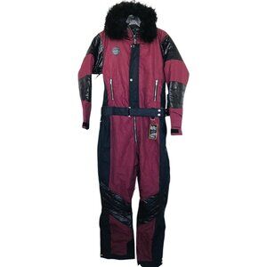 Tipsy Elves Burgundy and Black Jumpsuit